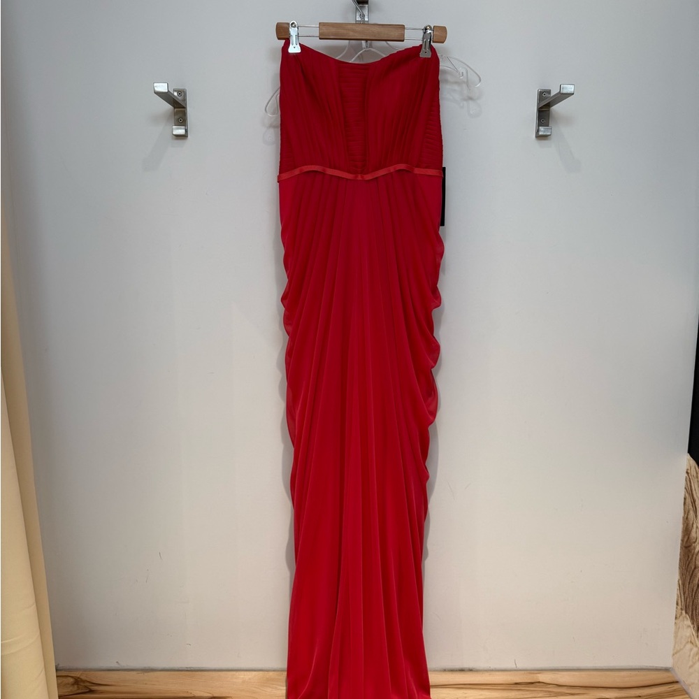JS Boutique Red Strapless Maxi Dress